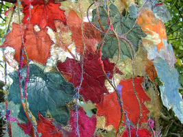 Autumn leaves hanging detail